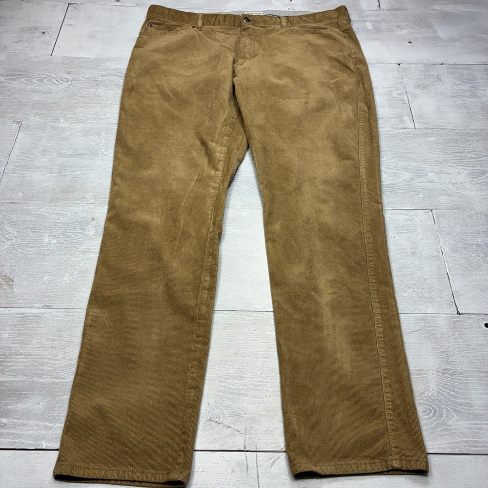 Peter Millar Corduroy Pants Mens 40x34 Tan MF23B29 Five Pocket Stretch Straight